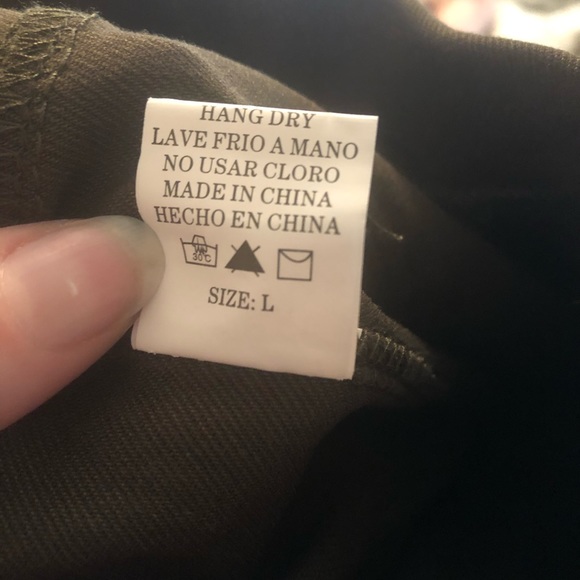 Women’s olive moto jeggings, L - Picture 5 of 5